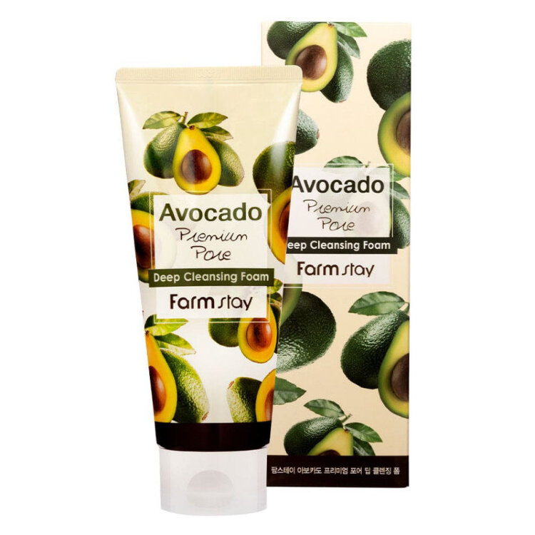Пенка с экстрактом авокадо FarmStay Avocado Premium Pore Deep Cleansing Foam