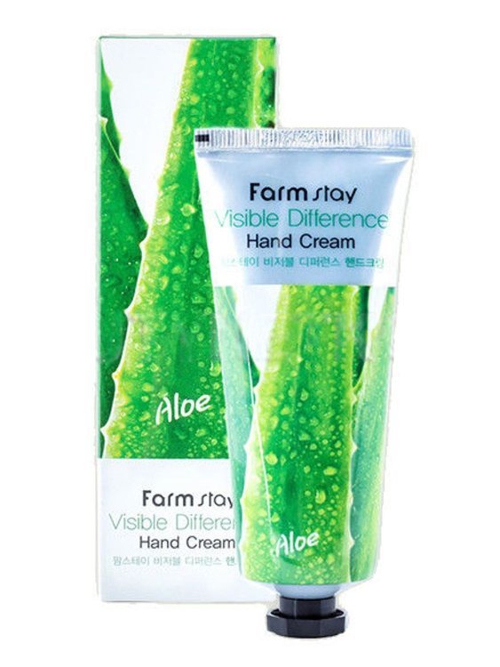  Увлажняющий крем для рук с экстрактом алоэ FarmStay Visible Difference Hand Cream Aloe Vera