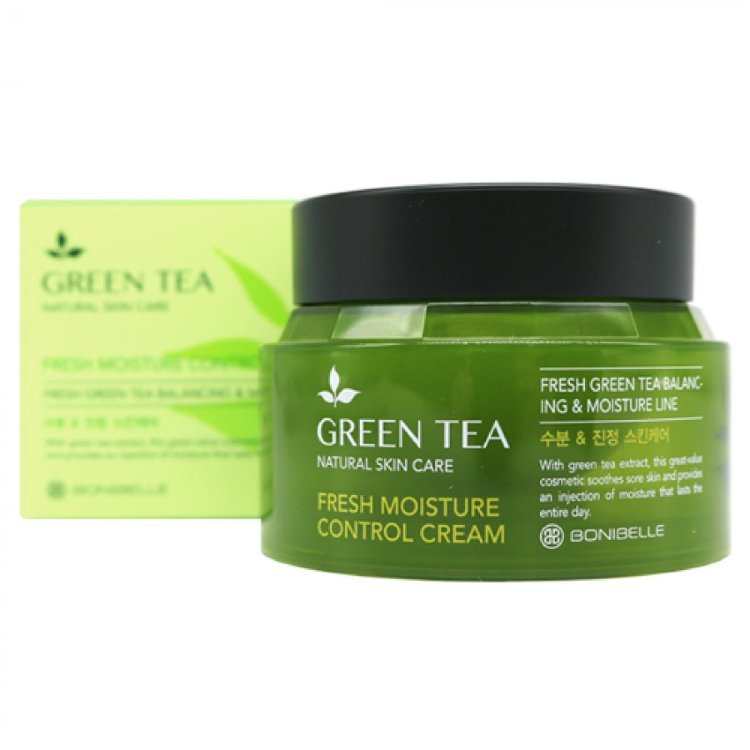 ENOUGH Крем для лица с экстрактом зеленого чая Bonibelle Green Tea Fresh Moisture Control Cream