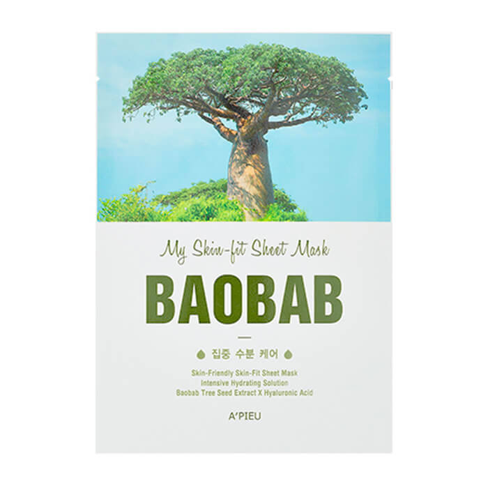 Тканевая маска с экстрактом баобаба A'Pieu My Skin-Fit Sheet Mask Baobab