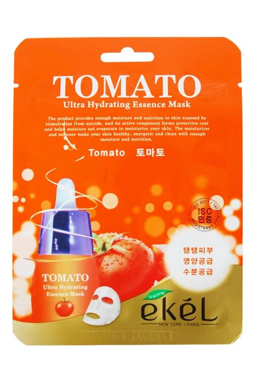 EKEL Тканевая маска для лица с экстрактом томата Tomato Ultra Hydrating Essence Mask