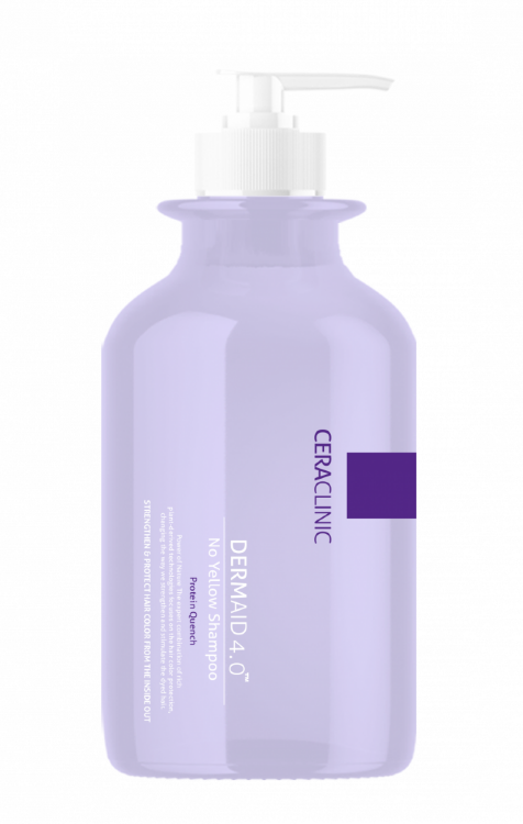 CERACLINIC Шампунь для волос ПРОТИВ ЖЕЛТИЗНЫ DERMAID 4.0 No Yellow Shampoo Protein Quench.