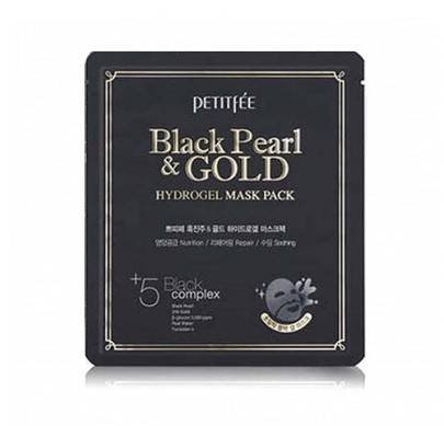 Petitfee Маска для лица с черным жемчугом гидрогелевая Black Pearl & Gold Hydrogel Mask Pack