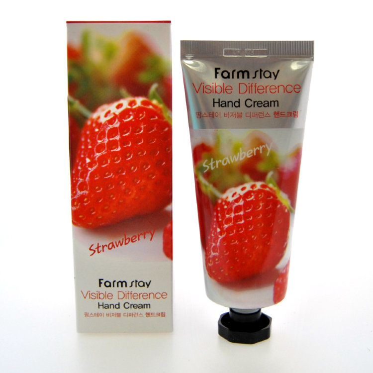  Крем для рук с экстрактом клубники FarmStay Visible Difference Hand Cream Strawberry