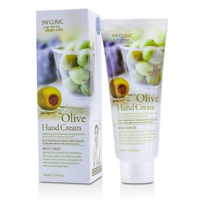 3W CLINIC Крем для рук с экстрактом оливы Moisturizing Olive Hand Cream