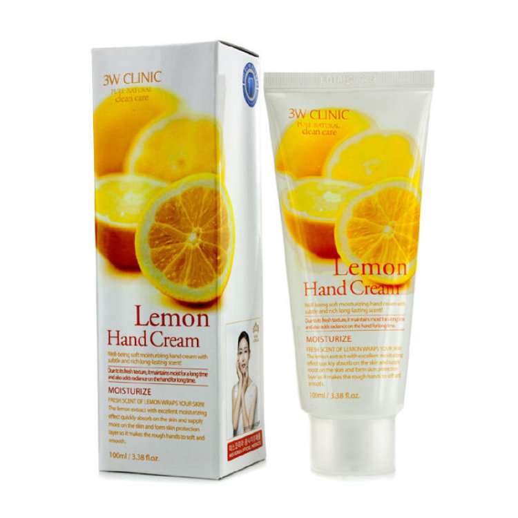 Крем для рук с экстрактом лимона 3W CLINIC Moisturizing Lemon Hand Cream