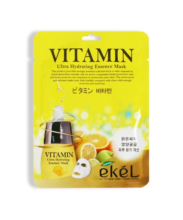 EKEL Маска для лица с витамином С VITAMIN Ultra Hydrating Essence Mask, 25 мл
