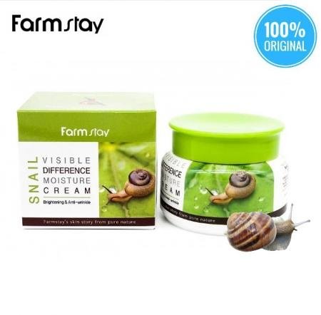 FarmStay Крем увлажняющий с улиточным муцином Snail Visible Difference Moisture Cream 