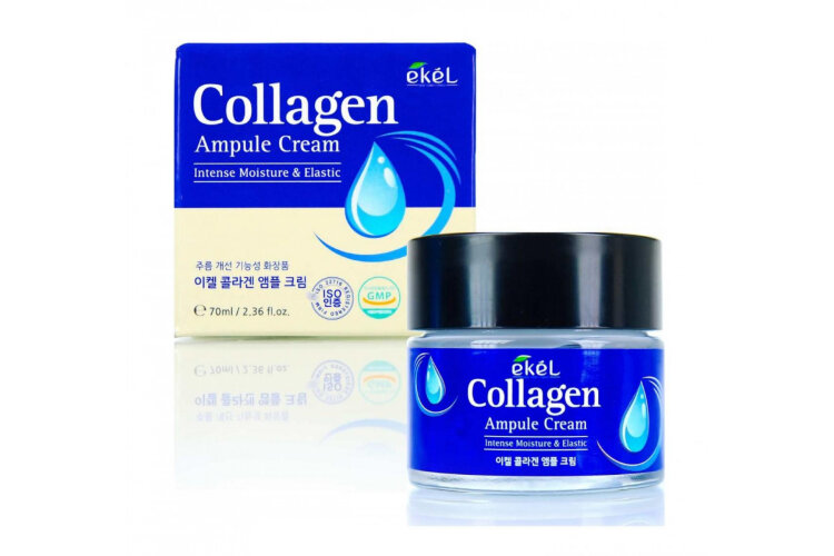 Крем для лица с коллагеном EKEL Collagen Ampule Cream 70мл.