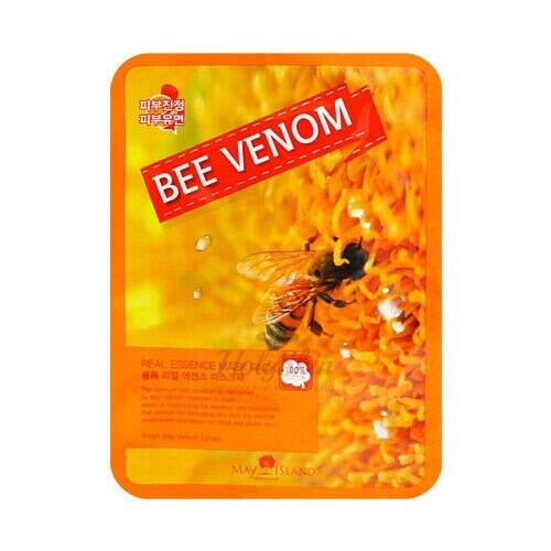 Маска с пчелиным молочком  MAY ISLAND  Real Essense Bee Venom Mask Pack 25 мл