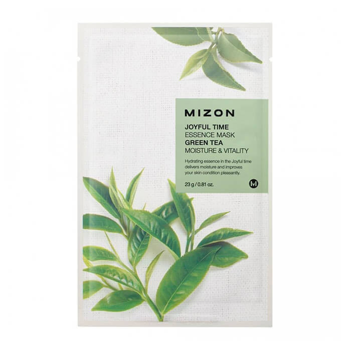 Mizon Тканевая маска для лица с экстрактом зелёного чая Joyful Time Essence Mask Green Tea
