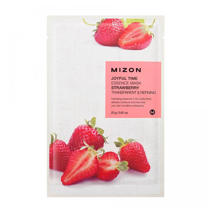 Mizon Тканевая маска для лица с экстрактом клубники Joyful Time Essence Mask Strawberry