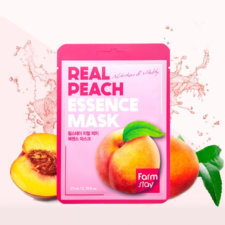  Маска для лица с экстрактом персика FarmStay Real Peach Essence Mask