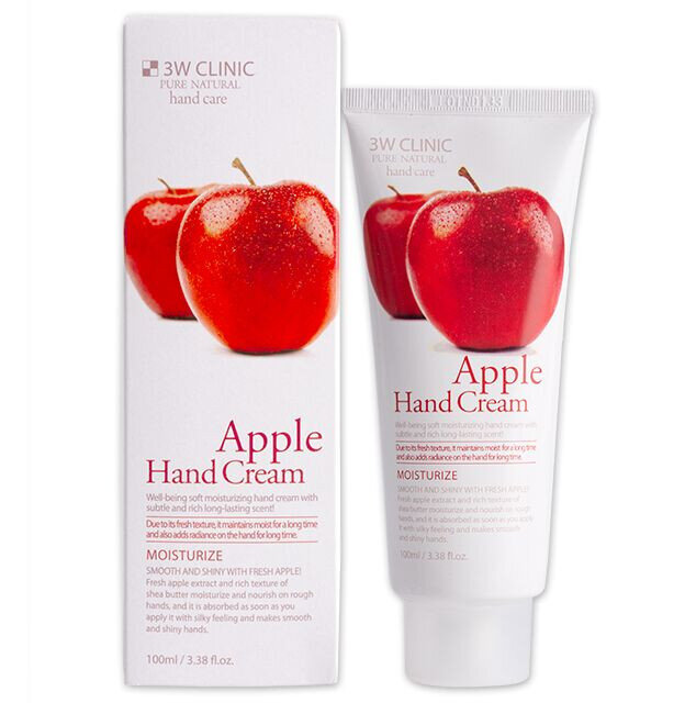 3W CLINIC  Крем для рук с экстрактом яблока Moisturizing Apple Hand Cream 100 мл. 