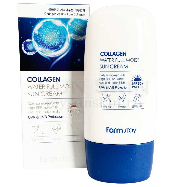  Солнцезащитный крем FarmStay Collagen Water Full Moist Sun Cream SPF 50+/PA++++
