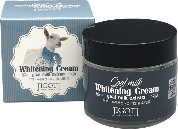 JIGOTТ  Крем для лица осветляющий с экстрактом козьего молока Goat Milk Whitening Cream