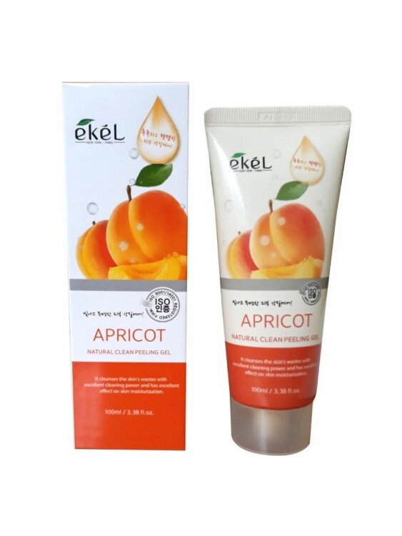 EKEL Пилинг-гель для лица Natural Clean peeling gel Apricot 100 мл.