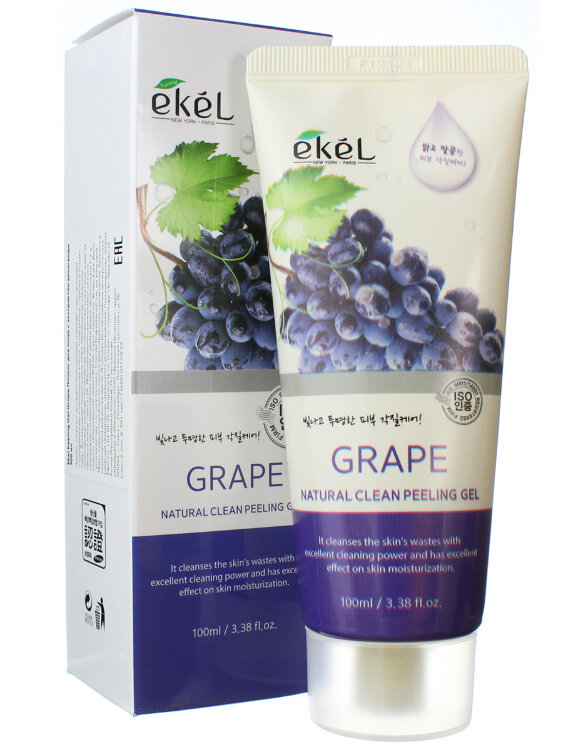 EKEL Пилинг-гель для лица Natural Clean Peeling Gel Grape 100 мл.