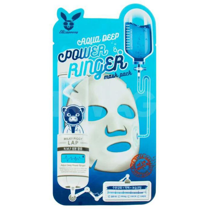 Elizavecca Маска для лица увлажняющая Aqua Deep Power Ringer Mask Pack 23 мл.