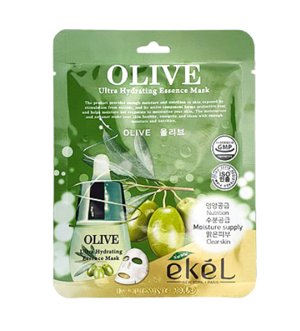EKEL  Маска для лица тканевая Olive Ultra Hydrating Essence Mask, 25 мл.