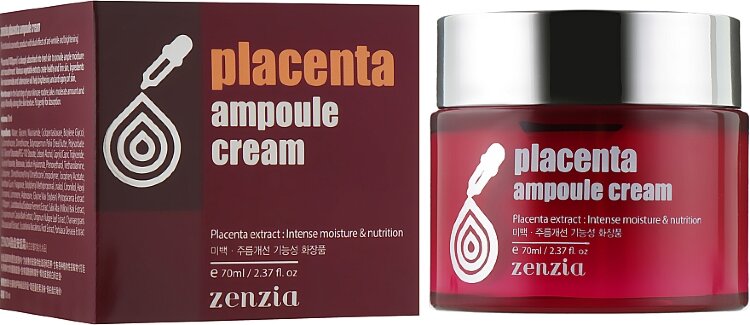 ZENZIA Плацентарный крем для лица  Placenta Ampoule Cream 70мл.
