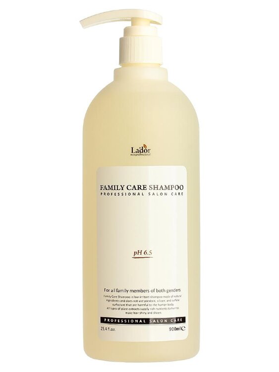  Шампунь La'dor Family Care Shampoo 900мл