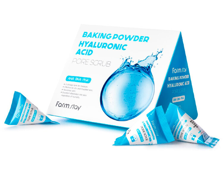 FarmStay  Скраб для лица в пирамидках  Baking Powder Hyaluronic Acid Pore Scrub 7г/25шт.