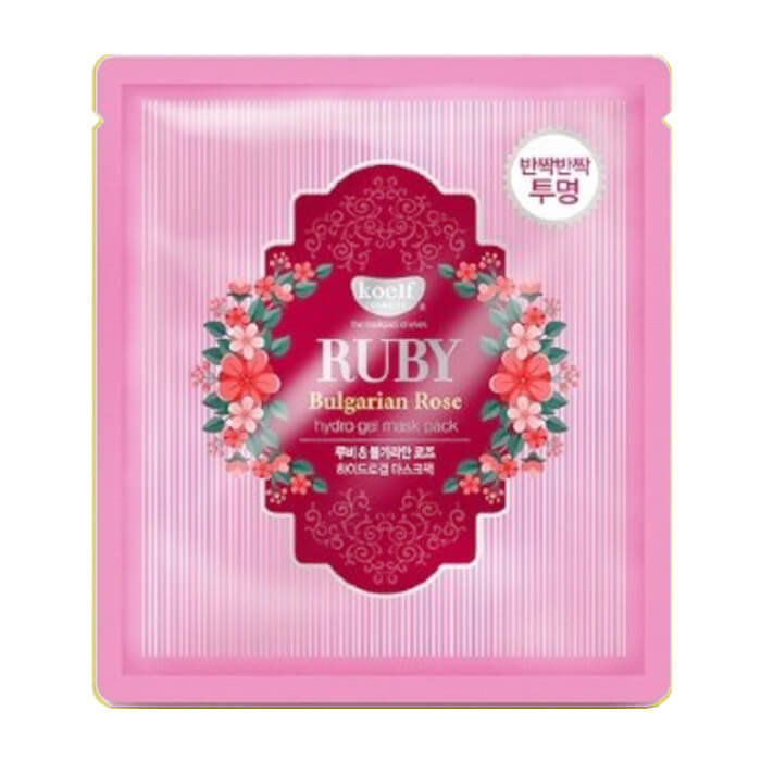 Petitfee Маска для лица с рубиновой пудрой и болгарской розой гидрогелевая Koelf Ruby & Bulgarian Rose Mask Pack