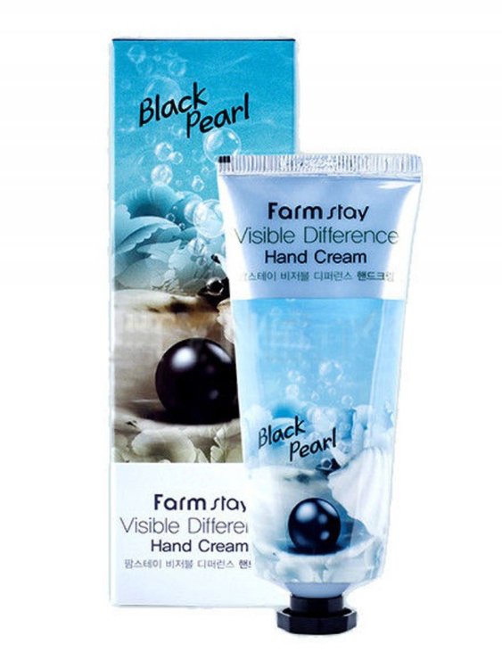 FarmStay Крем для рук с черным жемчугом Visible Difference Hand Cream Black Pearl