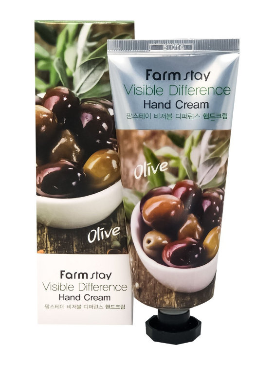 FarmStay Питательный крем для рук с экстрактом оливы Visible Difference Hand Cream Olive