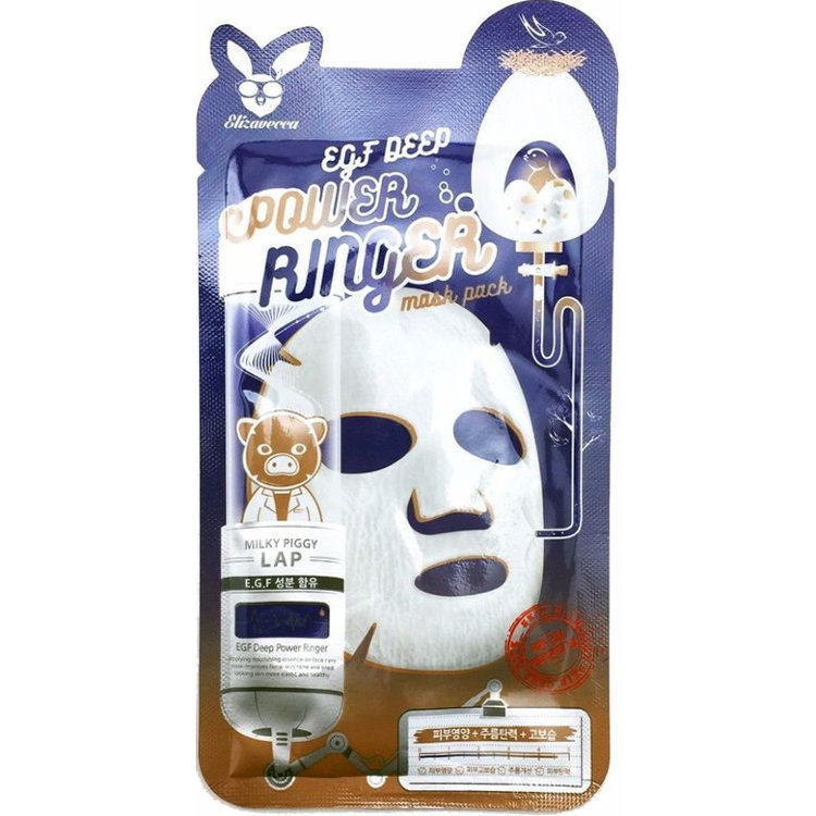Elizavecca Тканевая маска с эпидермальным фактором роста EGF Deep Power Ringer Mask Pack