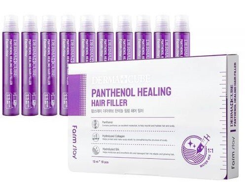 FarmStay Филлер для волос DERMA СUBE Panthenol Healing Hair Filler 13мл.