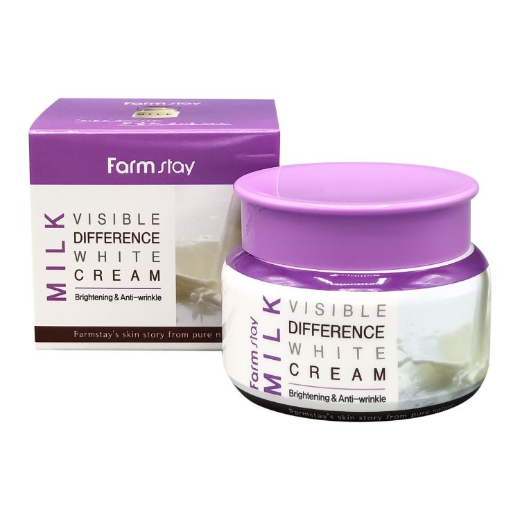 FarmStay  Крем для лица с молочными протеинами Milk Visible Difference White Cream